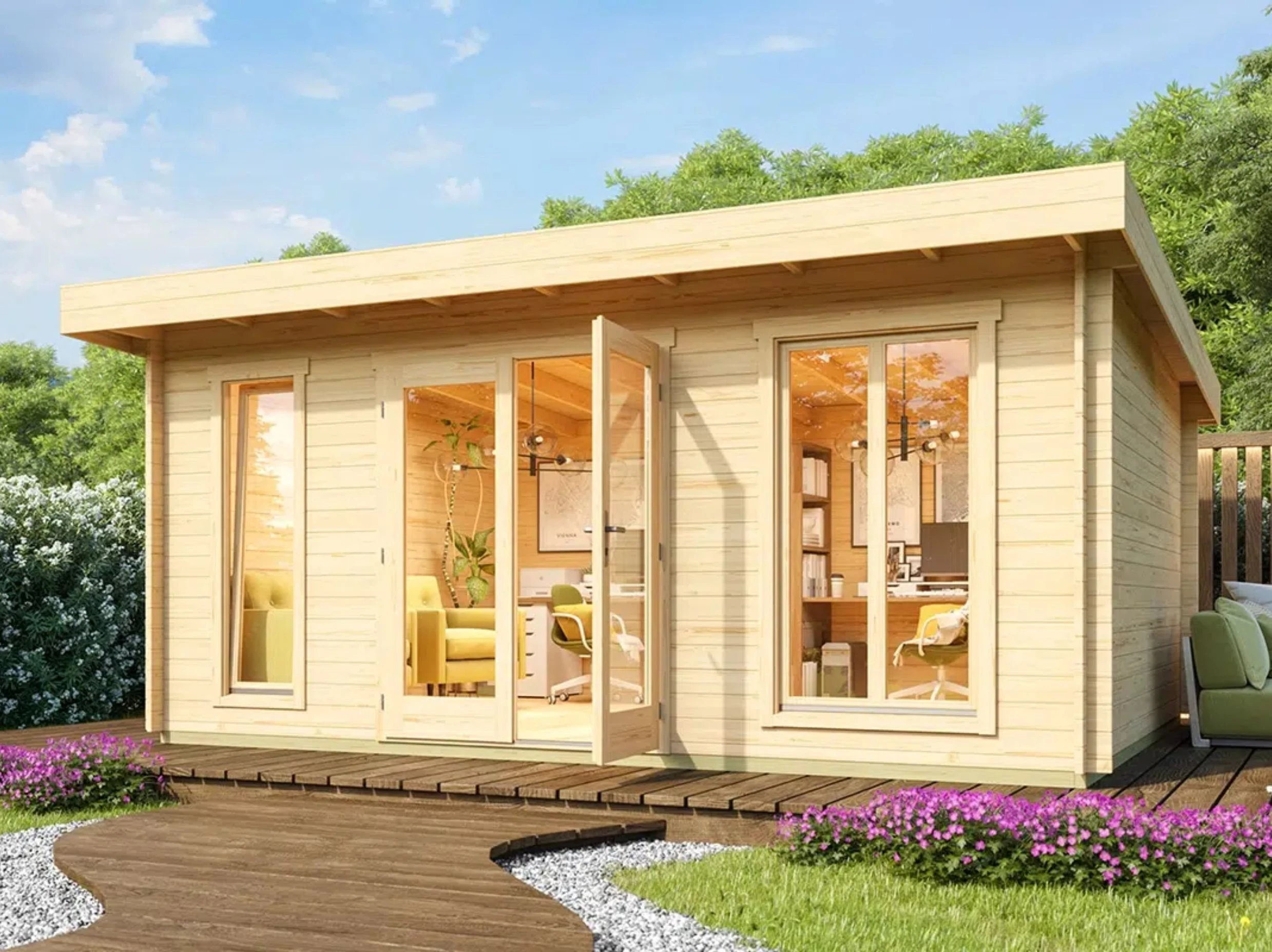 Tuinhuis Dorset 3 500 x 390 cm - Afbeelding 1